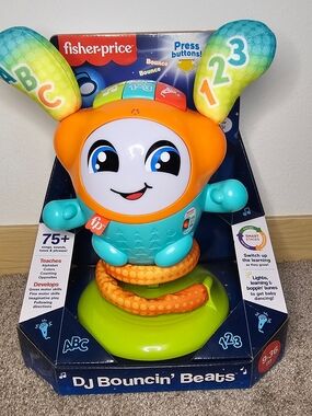 Fisher-Price DJ Bouncin' Beats Baby Toy - Orange & Teal